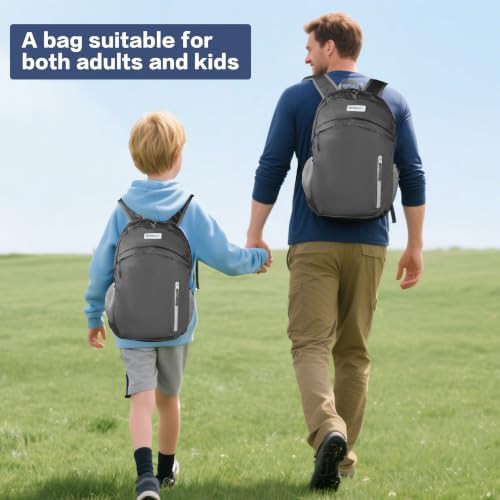 Grey waterproof foldable beach backpack — photo 3