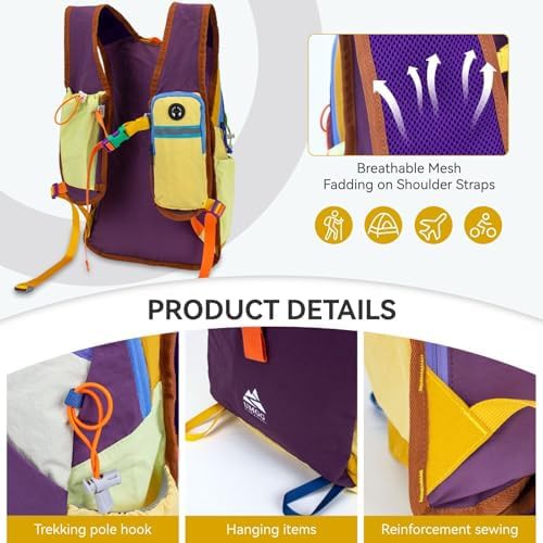 Colorful packable 15l hiking backpack — photo 5