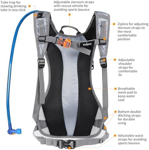 Running hydration pack backpack with 2L bladder — photo 3