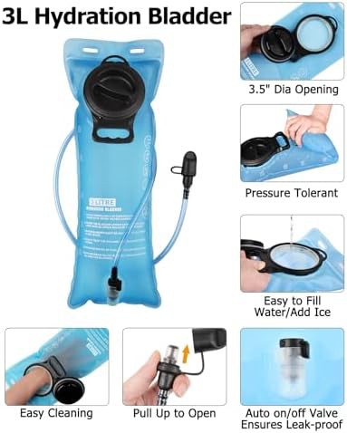 Hydration hiking backpack with 3L bladder — photo 4