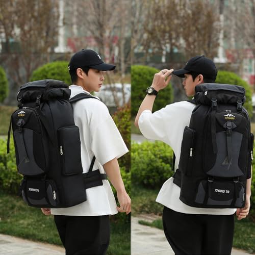 Black Trekking and Travel Rucksack 70L — photo 5