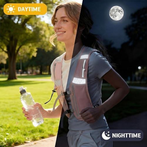 Reflective running vest with phone pocket — photo 5