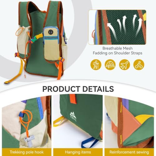 Travel hiking backpack 15l colorful — photo 5