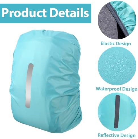 Reflective waterproof black backpack rain cover — photo 4